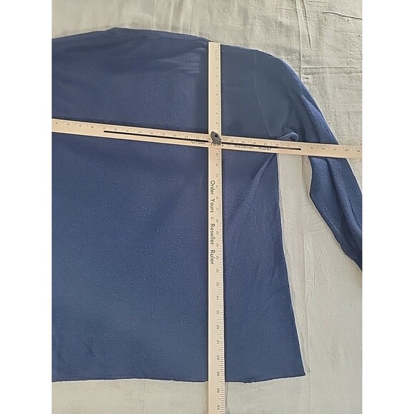 Lands End Mens XL Sweater Pullover Crew Neck Wool Blend Knit Dark Blue USA VTG - Picture 11 of 12